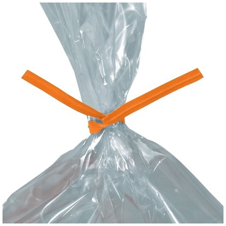 Bsc Preferred 7 x 5/32'' Orange Paper Twist Ties, 2000PK BUY00027105